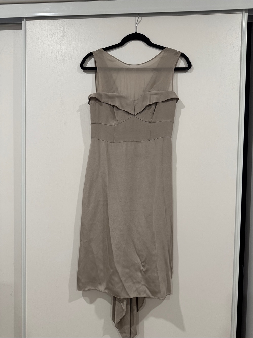 3.1 Phillip Lim Taupe High-Low Sleeveless Dress